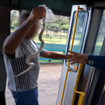 Cobra branca é encontrada dentro de ônibus da linha 202 em São José dos Campos e assusta passageiros