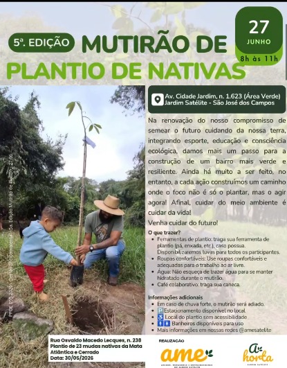 5ª Edição do Mutirão de Plantio neste sábado no Jardim Satélite!