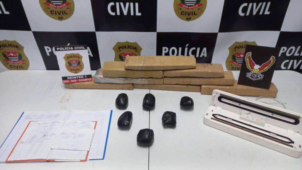 Traficante é preso com mais de 8 kg de maconha em operação da Polícia Civil contra o tráfico na zona leste de São José dos Campos