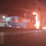 Balão cai sobre rede elétrica, provoca incêndio e mobiliza Bombeiros em São José dos Campos