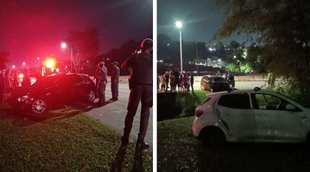 Acidente na Mário Covas: motorista bêbado tenta fugir e é detido em São José