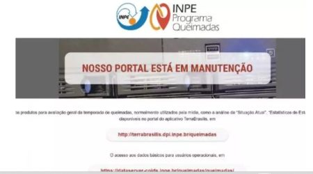 Ataque hacker força manutenção do site do INPE em base de dados sobre queimadas no Brasil