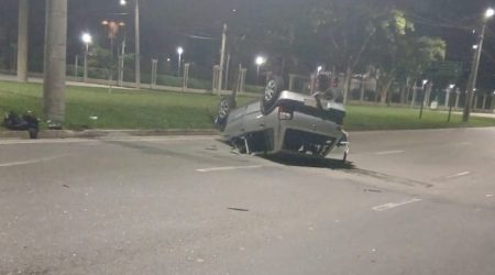 Curva da Linneu de Moura registra mais um acidente durante a madrugada