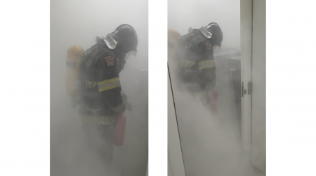 Curto-circuito em obras de hospital em Ilhabela mobiliza bombeiros