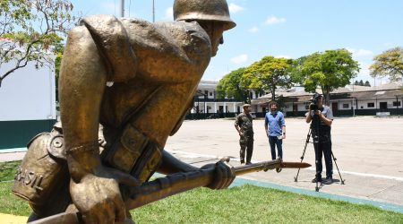 FPP 6854 - Gravação do programa no museu do 6º Batalhão de Infantaria Leve, em Caçapava. (Foto: Flávio Pereira)