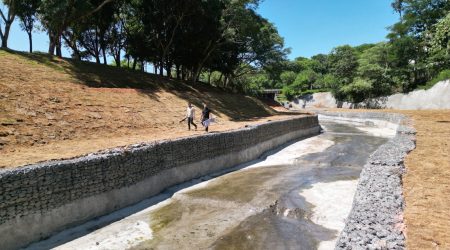Finalizada contenção de talude no Córrego Senhorinha