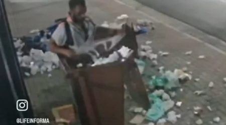 Flagrado vandalizando lixo, homem pede desculpas à população