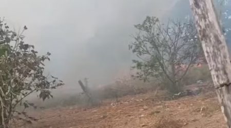 Incêndio área de 30 mil m² de vegetação na zona leste