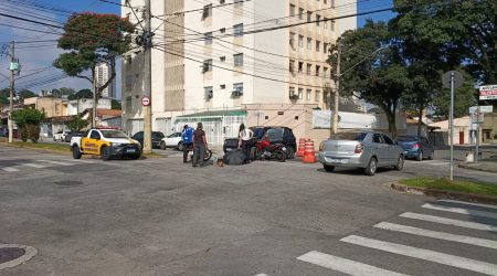 Jardim Bela Vista, acidente em São José, motociclista ferido, Corpo de Bombeiros