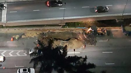 Obra emergencial da Sabesp na Avenida Jorge Zarur causa transtornos no trânsito