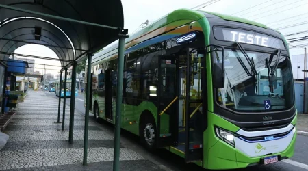 São José dos Campos inicia testes com novo modelo de ônibus elétrico