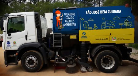 Varredeira mecanizada limpa vias joseenses com rapidez e segurança