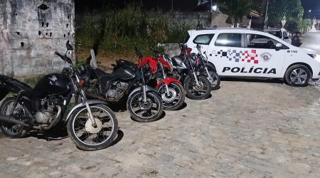 PM recupera 5 motocicletas furtada e apreende 2 jovens em Jacareí