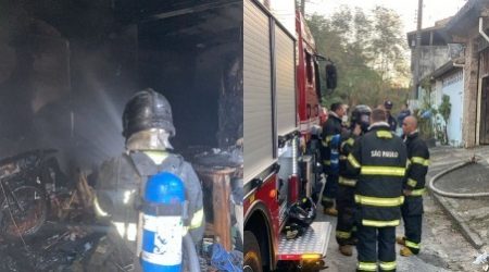 Corpo carbonizado é encontrado no interior de uma residência após incêndio em Caraguatatuba