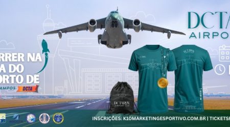 DCTA Run Airport SJK 2026 será a primeira corrida realizada na pista de pouso do Departamento de Ciência e Tecnologia Aeroespacial