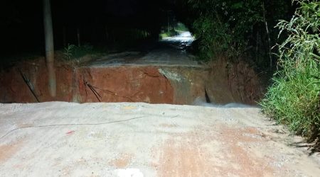 Chuvas derrubaram ponte e danificaram rede de água na zona norte de Caçapava/ Foto: Reprodução