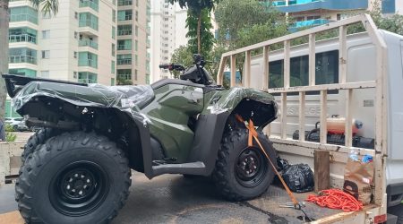 Quadriciclo foi apreendido pela Polícia Civil durante cumprimento de mandado judicial