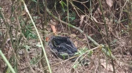 Corpo foi encontrado em área de mata no bairro Capituba, em Guaratinguetá/ Foto: Polícia Civil