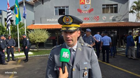Solenidade celebrou os 55 anos de atuação do 1º BPM/I em São José dos Campos nesta quinta-feira (14).