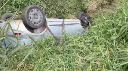Homem foi preso pela PRF após capotamento na Dutra com a filha de 7 anos no veículo