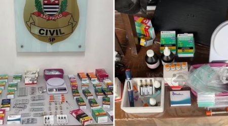 Operação apreendeu medicamentos irregulares e anabolizantes em São Sebastião.