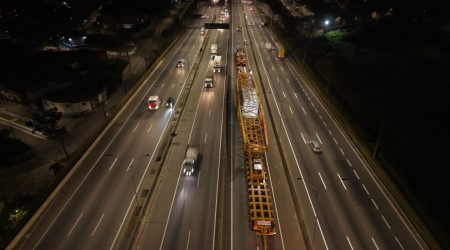 Carga especial de 135 metros segue viagem pela Via Dutra a partir desta sexta-feira; de Guararema a SJC