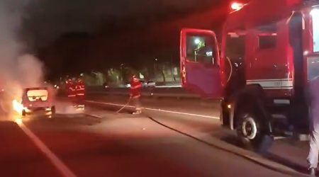 fogo em carro na dutra