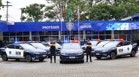 GCM de São José ganha reforço com 7 novas viaturas elétricas e amplia frota sustentável