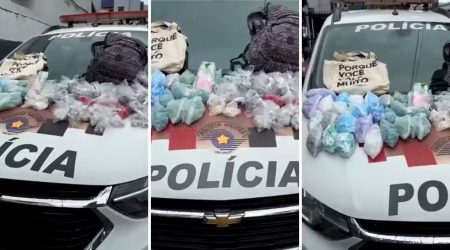 Polícia Militar apreendeu grande quantidade de drogas em imóvel usado como “casa bomba” em Ubatuba.
