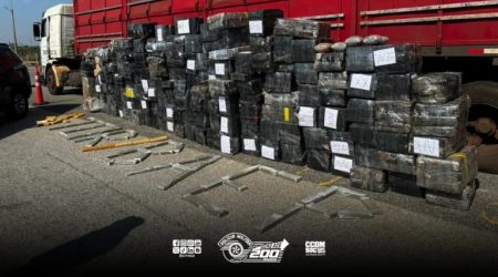 Com ajuda de cão, BAEP aprende 4 toneladas de maconha em estrada paulista
