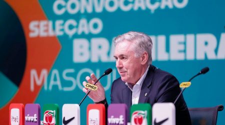 Técnico Carlo Ancelotti anunciou convocação da Seleção Brasileira para amistosos