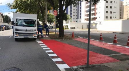 São José dos Campos: rua Armando d´Oliveira Cobra é interditada para pintura de solo