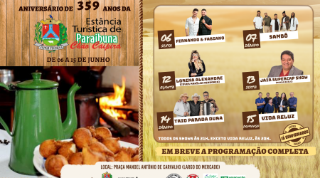Paraibuna celebra 359 anos com 10 dias de festa gratuita