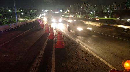 Marginal fechada no km 151.