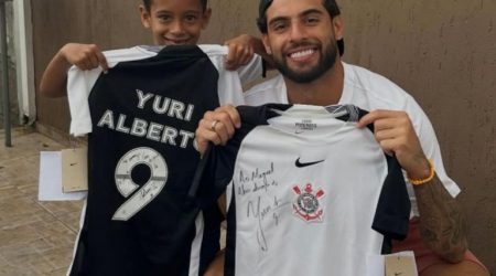 Yuri Alberto encontra fã mirim em São José dos Campos após vídeo viralizar