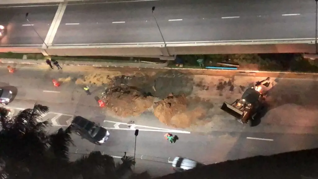 Sabesp finaliza obra emergencial ao lado da ponte estaiada; nesta terça será recapeado!