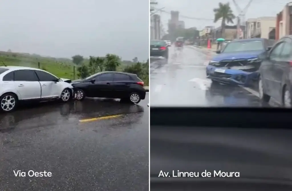 Dois acidentes de trânsito são registrados em vias da zona oeste