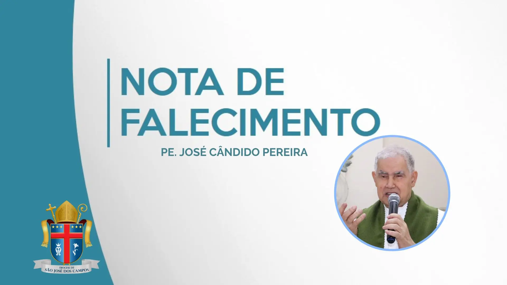 Diocese de São José dos Campos comunica falecimento do Padre José Cândido Pereira