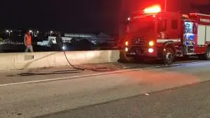 Incêndio em vegetação mobiliza bombeiros na Tamoios na noite desta sexta!