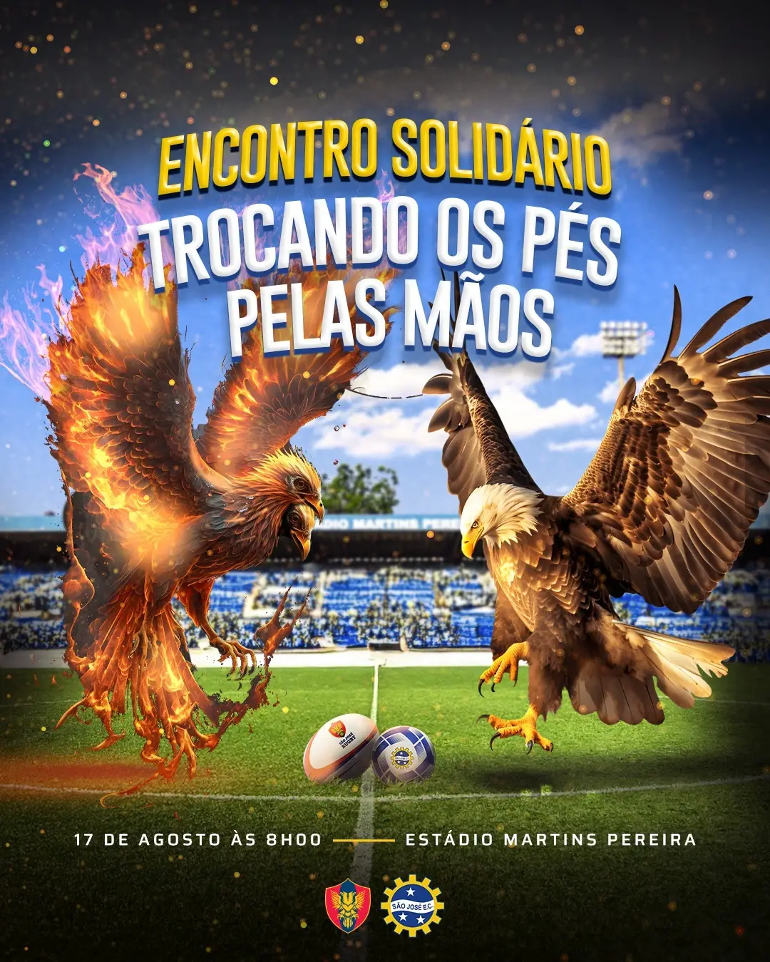 Encontro solidário em São José dos Campos une futebol e rugby no Martins Pereira!