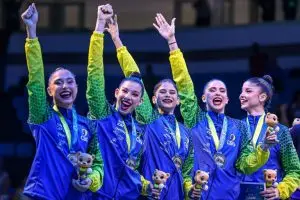 Brasil conquista 2 medalhas inéditas no Mundial de Ginástica Rítmica, o melhor resultado da história