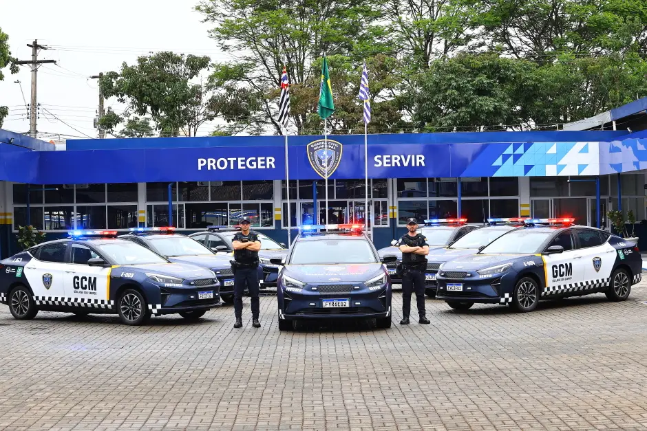 GCM de São José ganha reforço com 7 novas viaturas elétricas e amplia frota sustentável