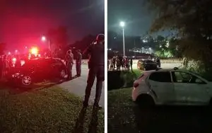 Acidente na Mário Covas: motorista bêbado tenta fugir e é detido em São José