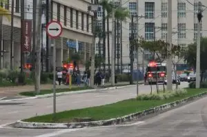 Princípio de incêndio em árvore de Natal mobiliza funcionários e Bombeiros no Jardim Aquarius