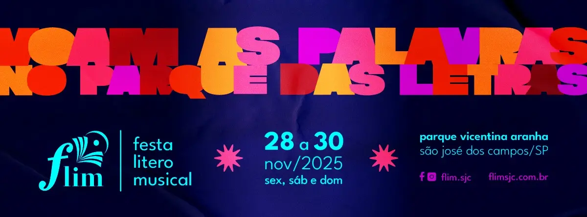 FLIM 2025 reunirá autores, música e cultura no Parque Vicentina Aranha em São José dos Campos  