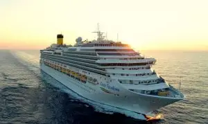 Imponente, Navio Costa Favolosa com 3,8 mil turistas abre a temporada de cruzeiros em Ilhabela