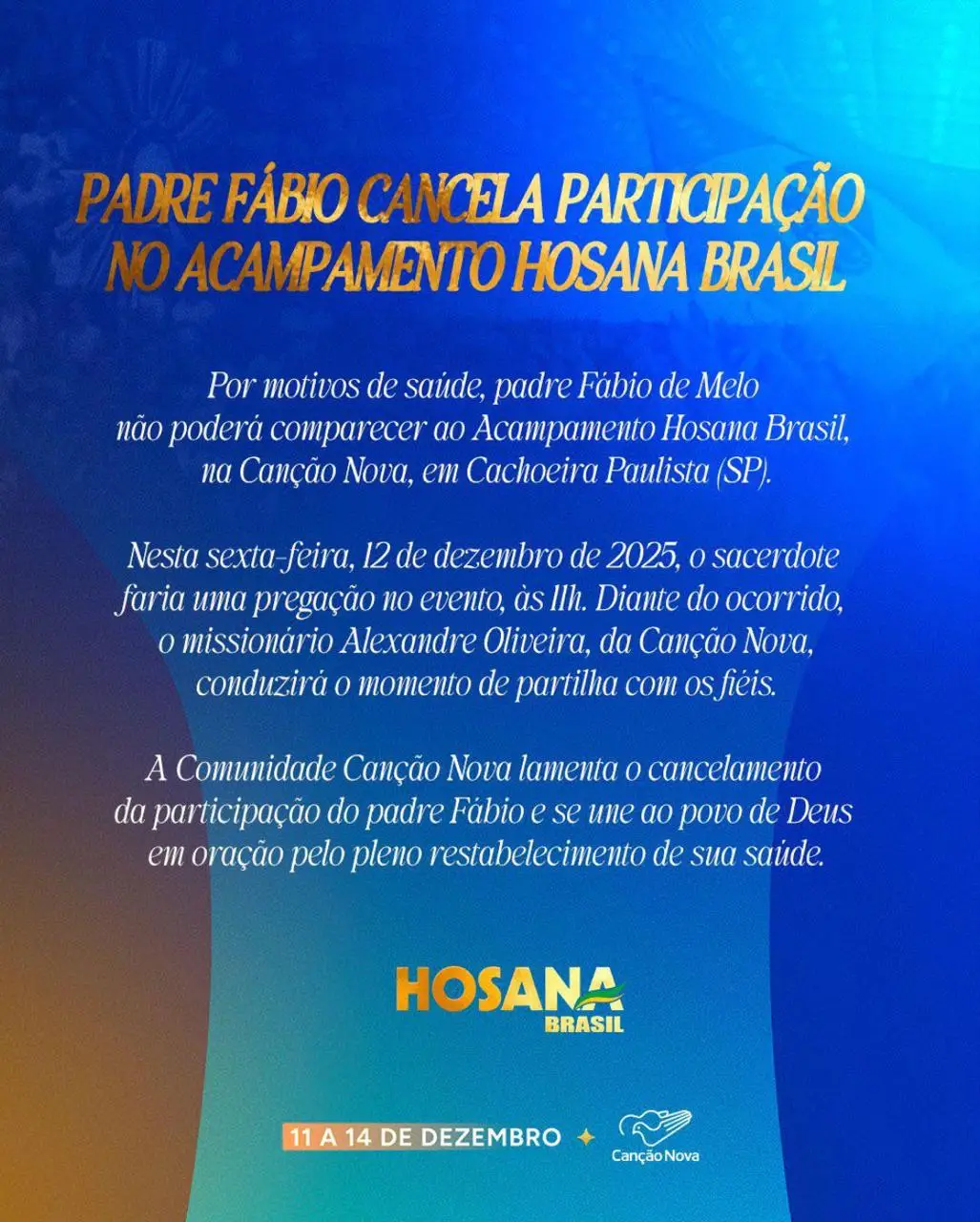 Comunicado Canção Nova