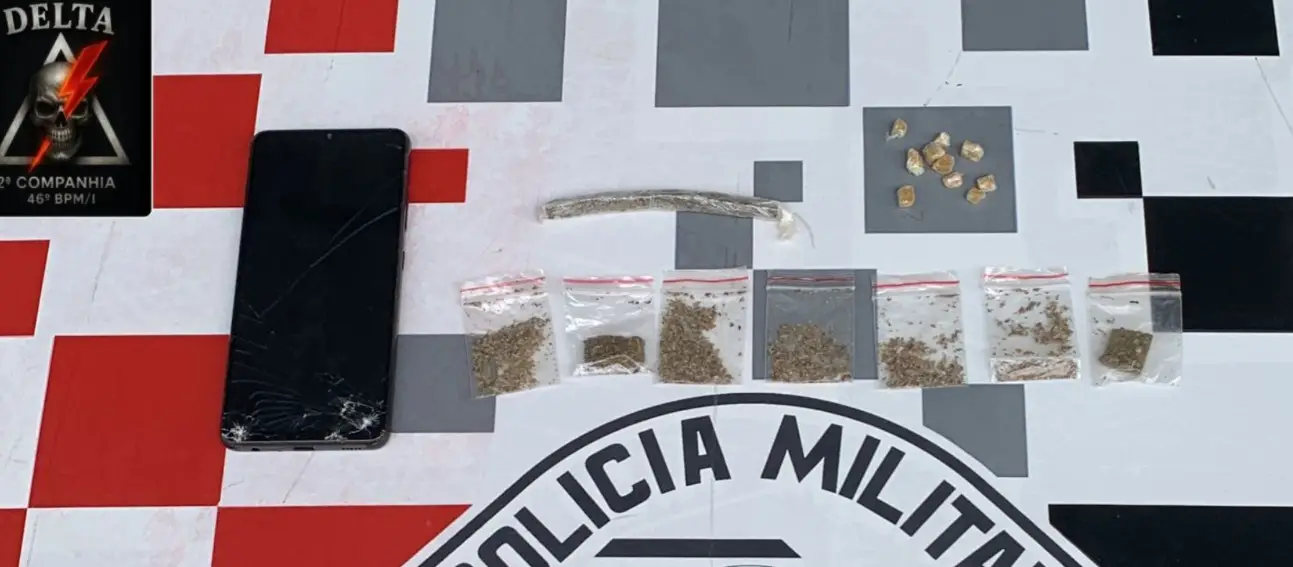 Traficante é preso e mulher detida ao tentar impedir ação da PM na zona sul de São José