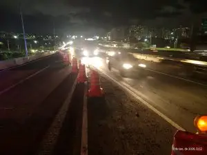 Marginal fechada no km 151.