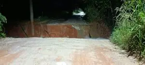 Chuvas derrubaram ponte e danificaram rede de água na zona norte de Caçapava/ Foto: Reprodução